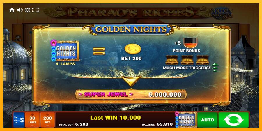 Pharaos Riches Golden Nights mesin permainan untuk uang, gambar 7