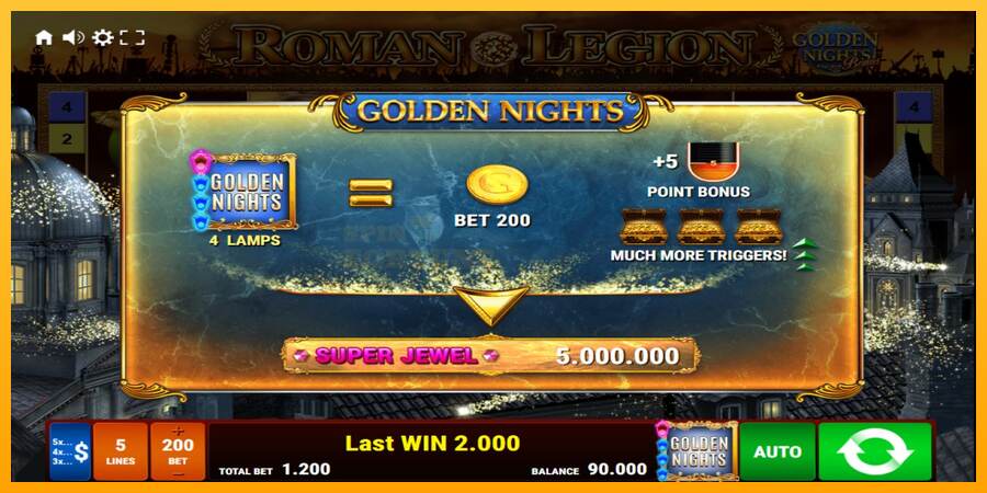 Roman Legion Golden Nights mesin permainan untuk uang, gambar 5