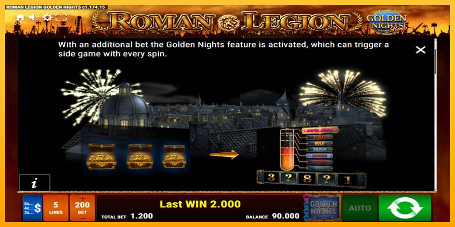 Roman Legion Golden Nights mesin permainan untuk uang, gambar 6