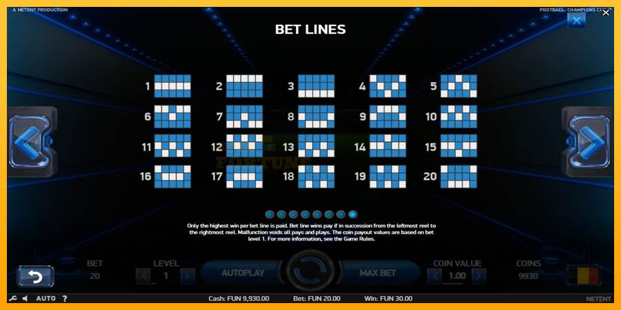 Football Champions Cup mesin permainan untuk uang, gambar 7