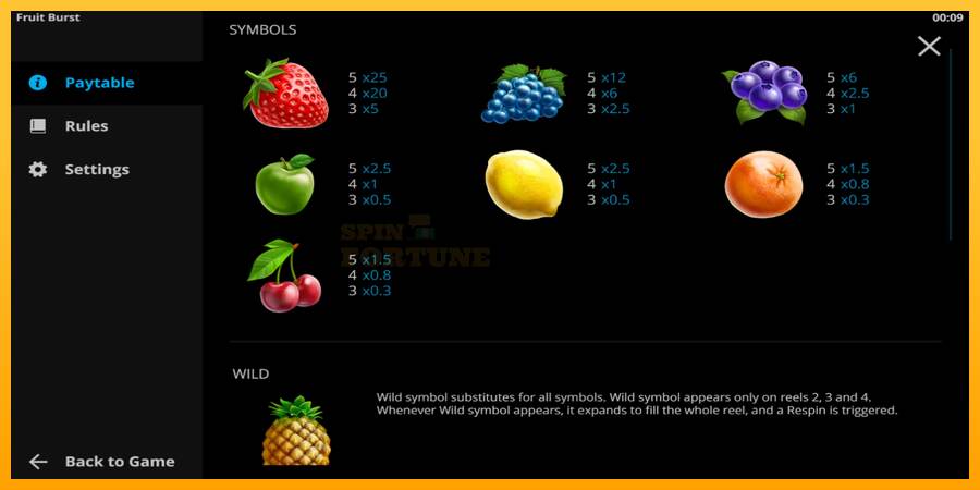 Fruitburst mesin permainan untuk uang, gambar 4