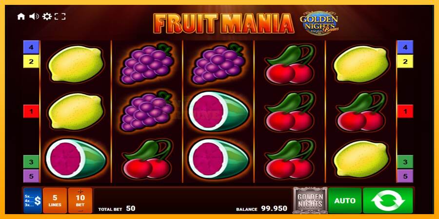 Fruit Mania Golden Nights mesin permainan untuk uang, gambar 1