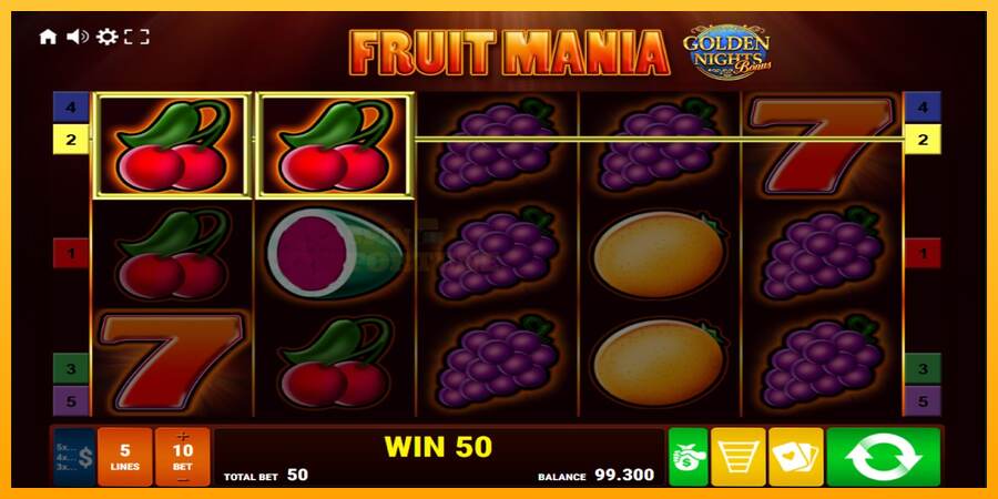 Fruit Mania Golden Nights mesin permainan untuk uang, gambar 2