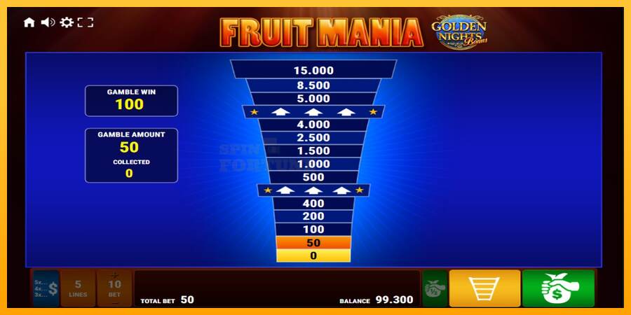 Fruit Mania Golden Nights mesin permainan untuk uang, gambar 3