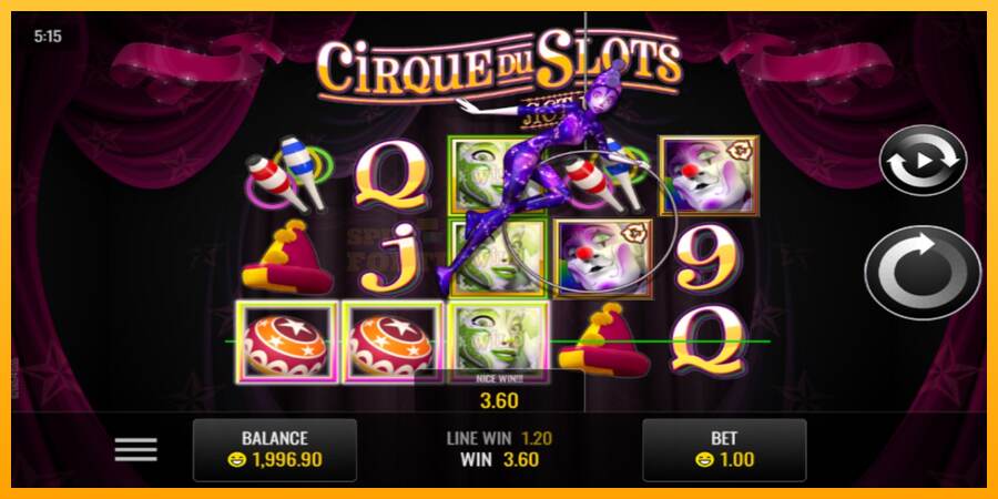 Cirque du Slots mesin permainan untuk uang, gambar 2