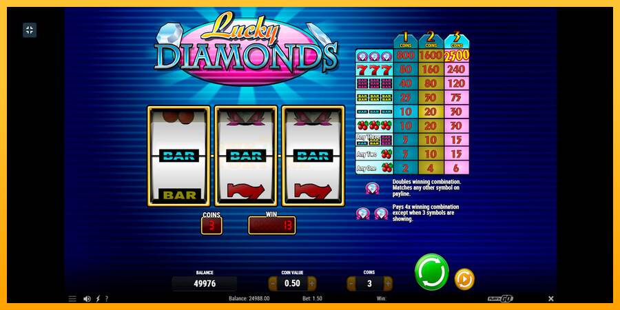 Lucky Diamonds mesin permainan untuk uang, gambar 2