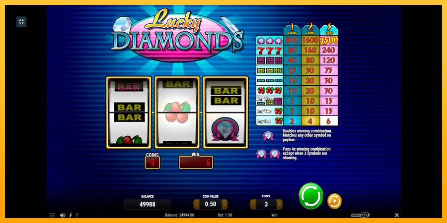 Lucky Diamonds mesin permainan untuk uang, gambar 3