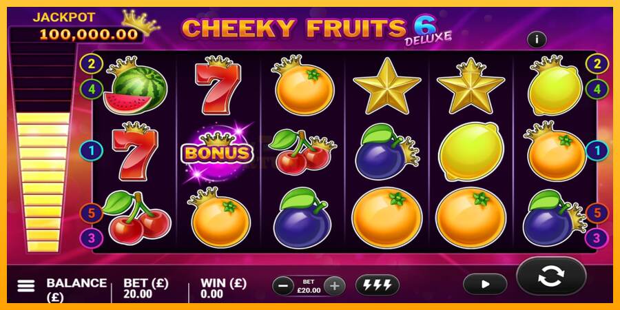 Cheeky Fruits 6 Deluxe mesin permainan untuk uang, gambar 3