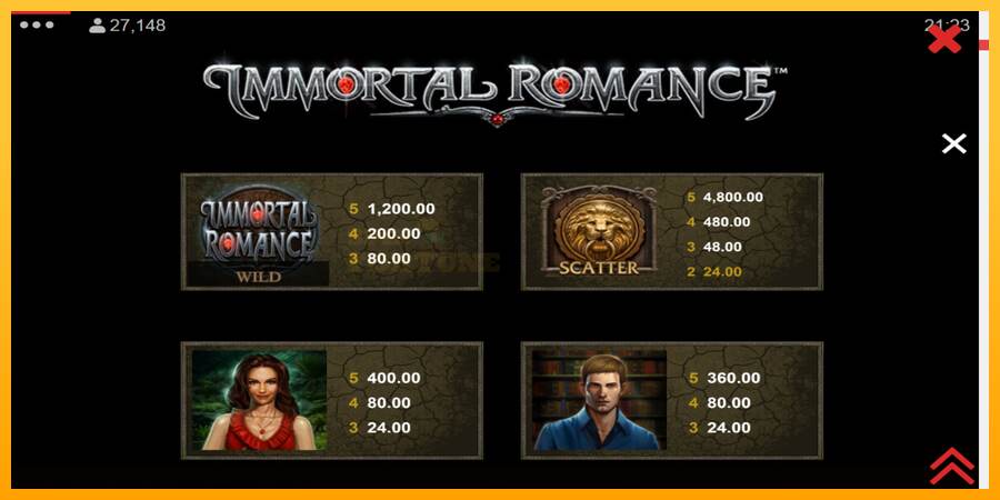 Immortal Romance mesin permainan untuk uang, gambar 6