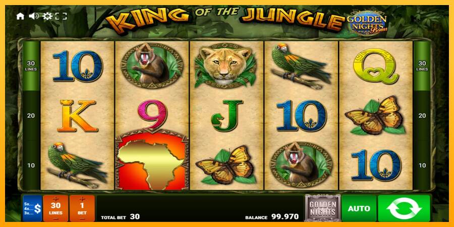 King of the Jungle Golden Nights mesin permainan untuk uang, gambar 1