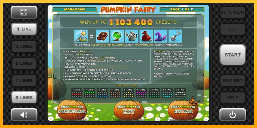 Pumpkin Fairy mesin permainan untuk uang, gambar 4