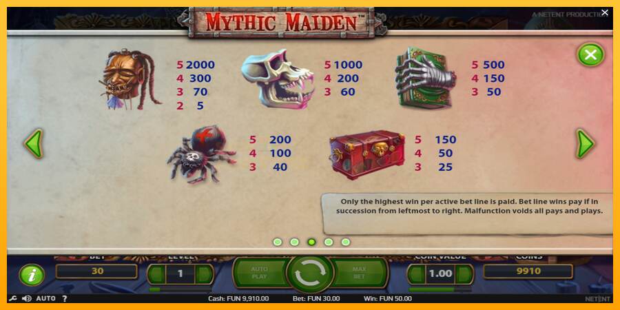 Mythic Maiden mesin permainan untuk uang, gambar 6