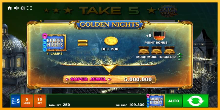 Take 5 Golden Nights mesin permainan untuk uang, gambar 6