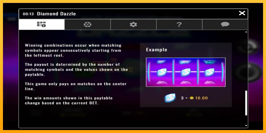 Diamond Dazzle mesin permainan untuk uang, gambar 5