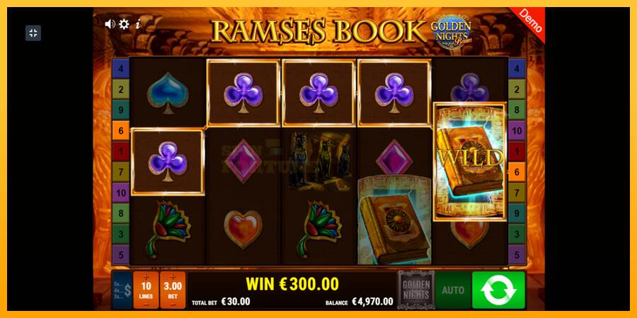 Ramses Book Golden Nights mesin permainan untuk uang, gambar 3