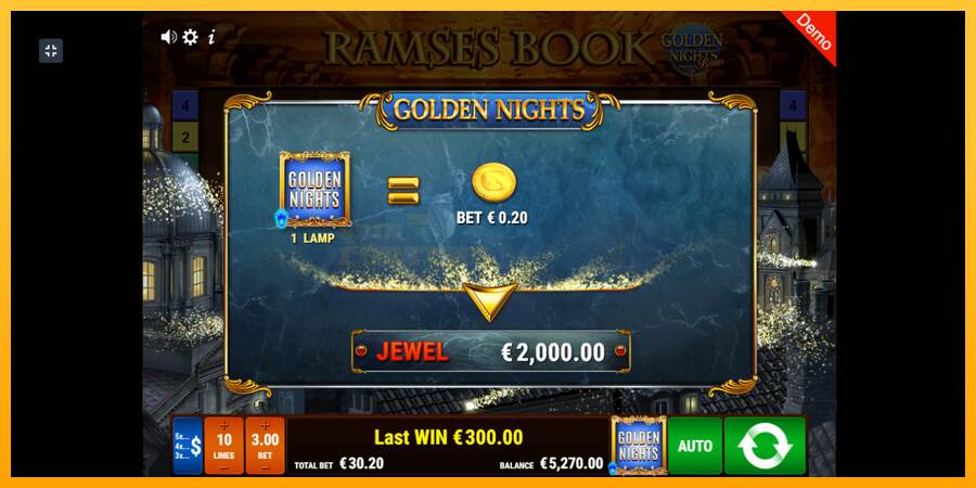 Ramses Book Golden Nights mesin permainan untuk uang, gambar 4