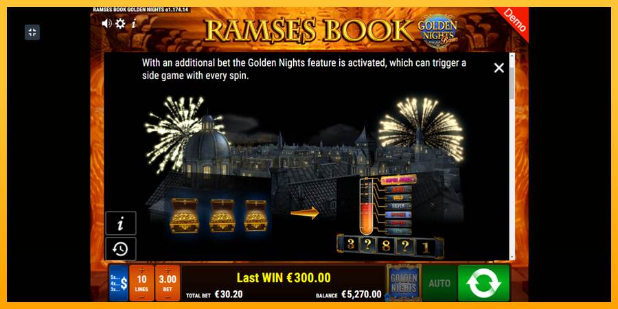 Ramses Book Golden Nights mesin permainan untuk uang, gambar 5