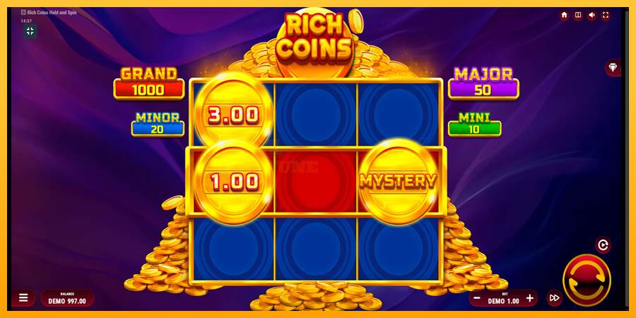 Rich Coins Hold and Spin mesin permainan untuk uang, gambar 2