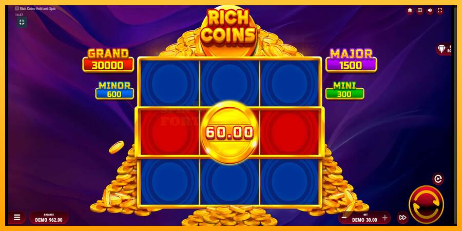 Rich Coins Hold and Spin mesin permainan untuk uang, gambar 3