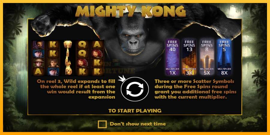 Mighty Kong mesin permainan untuk uang, gambar 1