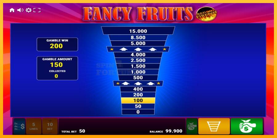 Fancy Fruits Red Hot Firepot mesin permainan untuk uang, gambar 3