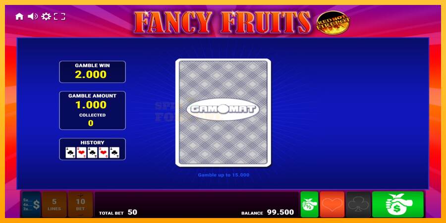 Fancy Fruits Red Hot Firepot mesin permainan untuk uang, gambar 4