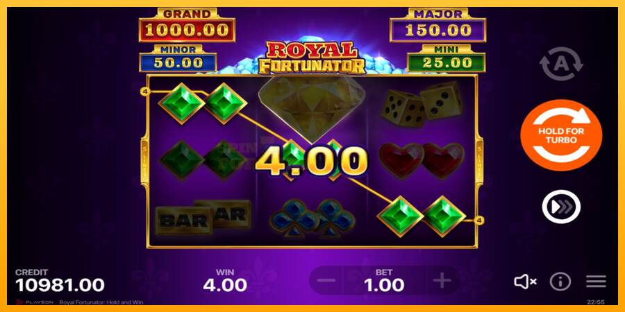 Royal Fortunator: Hold and Win mesin permainan untuk uang, gambar 3