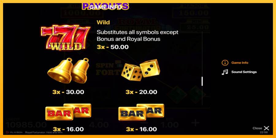 Royal Fortunator: Hold and Win mesin permainan untuk uang, gambar 5