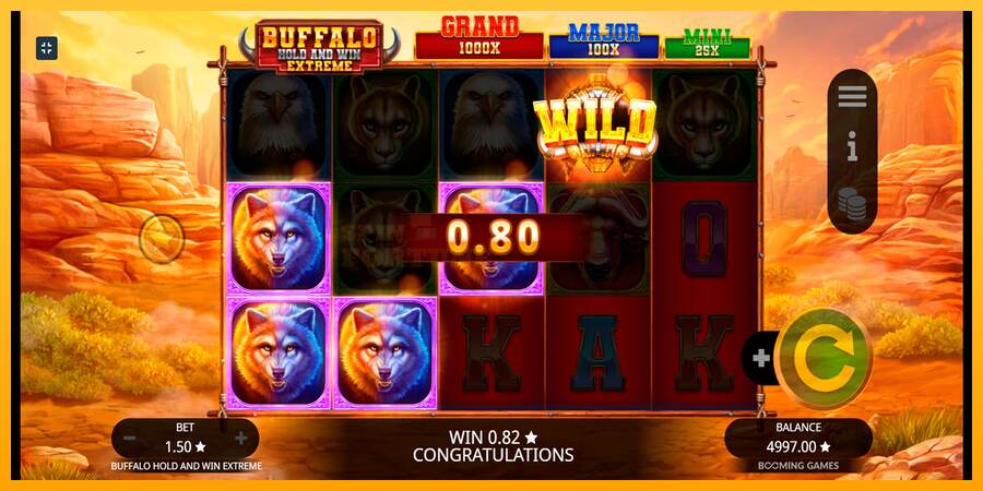 Buffalo Hold and Win Extreme mesin permainan untuk uang, gambar 2