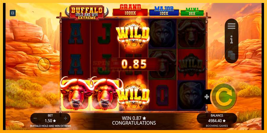 Buffalo Hold and Win Extreme mesin permainan untuk uang, gambar 6