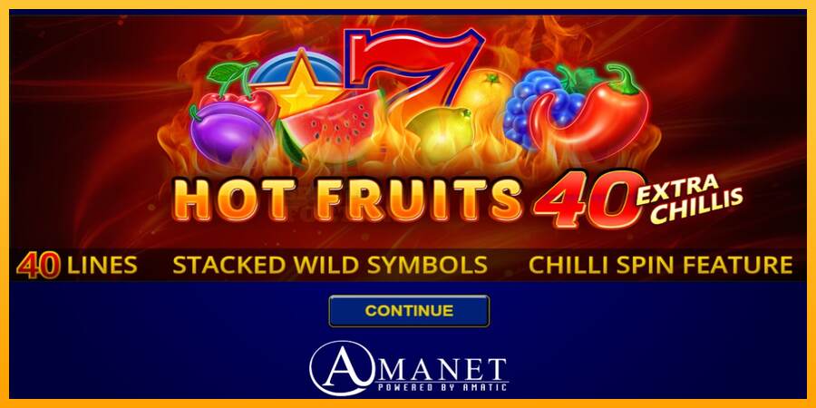 Hot Fruits 40 Extra Chillis mesin permainan untuk uang, gambar 1