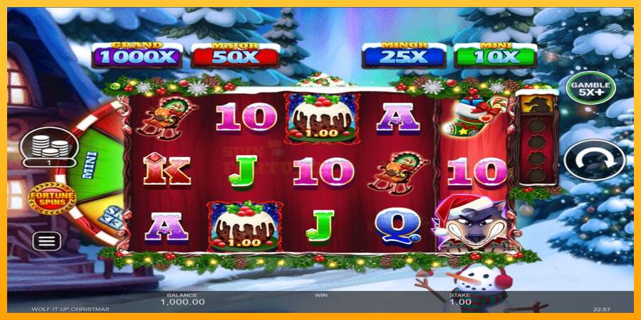 Wolf It Up Christmas mesin permainan untuk uang, gambar 2