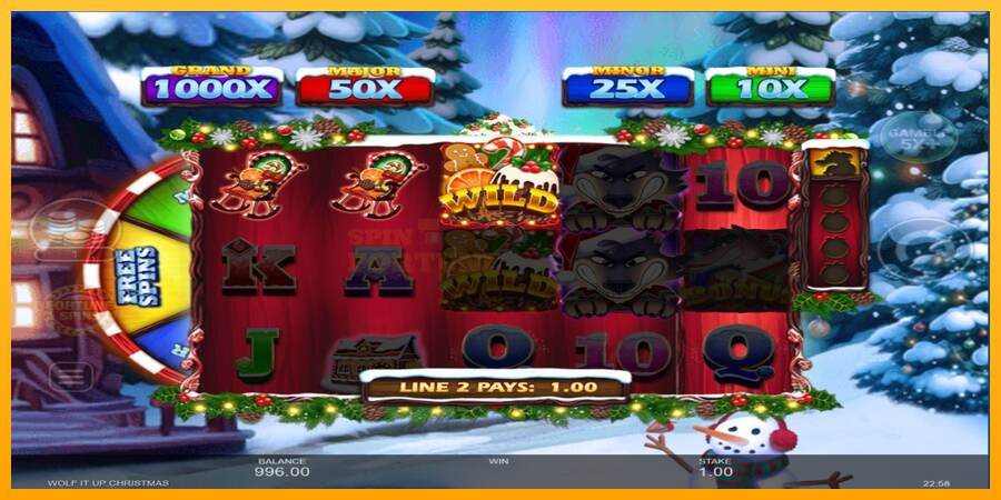 Wolf It Up Christmas mesin permainan untuk uang, gambar 3