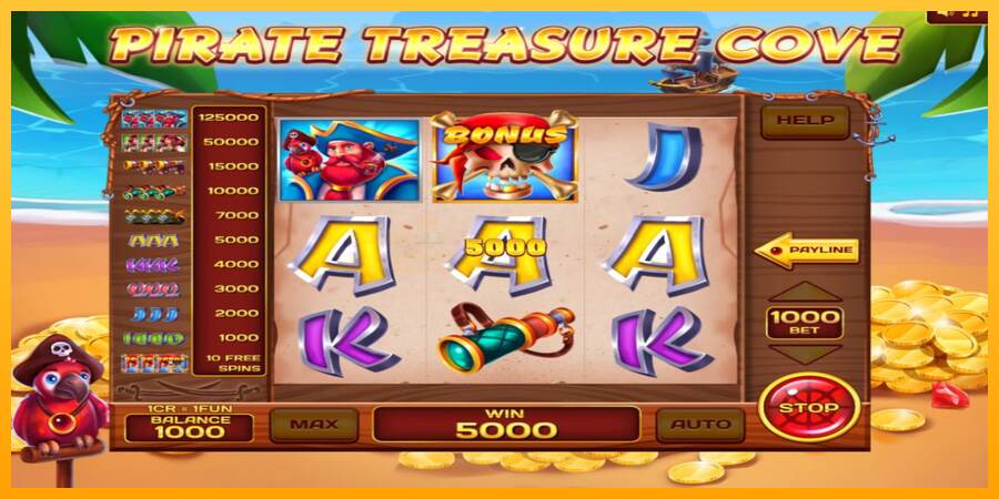 Pirate Treasure Cove 3x3 mesin permainan untuk uang, gambar 2