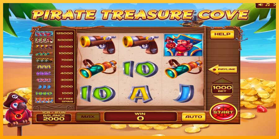 Pirate Treasure Cove 3x3 mesin permainan untuk uang, gambar 3