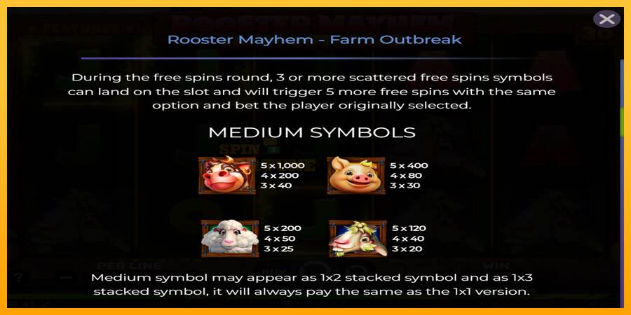 Rooster Mayhem Farm Outbreak mesin permainan untuk uang, gambar 5