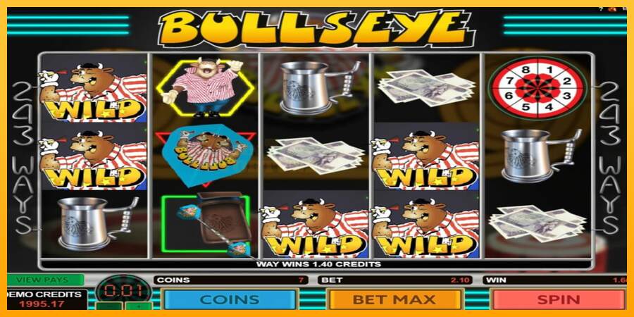 Bullseye mesin permainan untuk uang, gambar 3