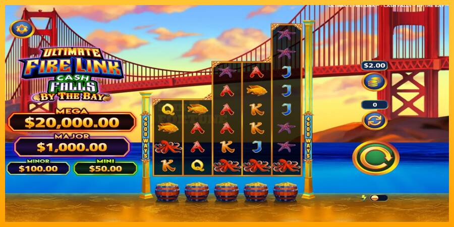 Ultimate Fire Link Cash Falls By The Bay mesin permainan untuk uang, gambar 1