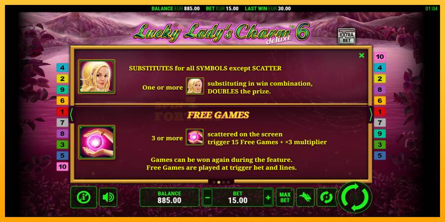 Lucky Ladys Charm Deluxe 6 mesin permainan untuk uang, gambar 6