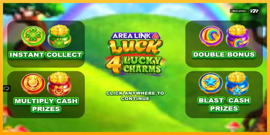 Area Link Luck 4 Lucky Charms mesin permainan untuk uang, gambar 1