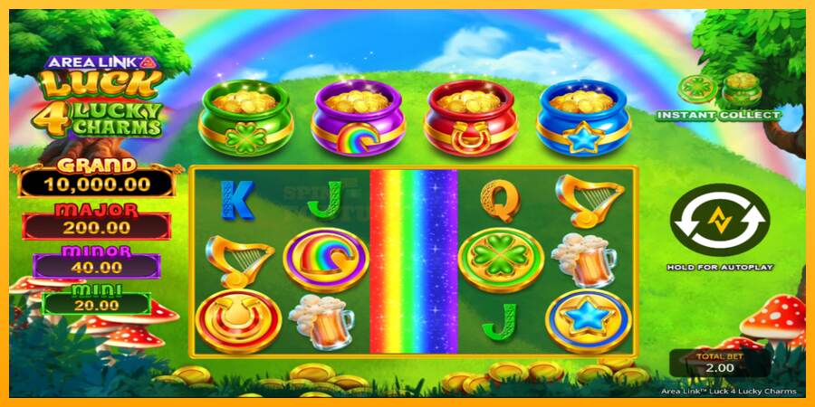 Area Link Luck 4 Lucky Charms mesin permainan untuk uang, gambar 2