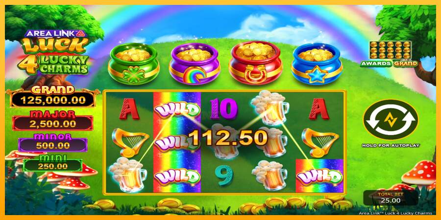 Area Link Luck 4 Lucky Charms mesin permainan untuk uang, gambar 4