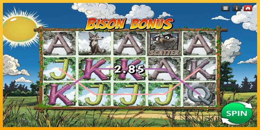 Bison Bonus mesin permainan untuk uang, gambar 2