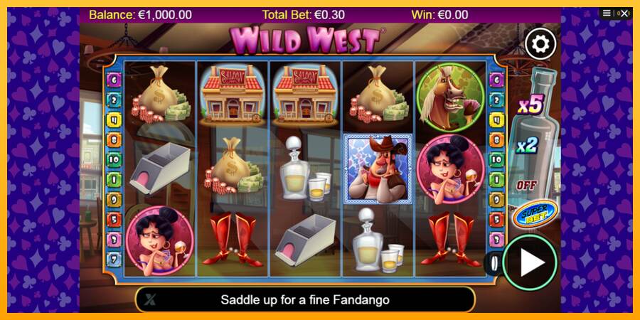 Wild West mesin permainan untuk uang, gambar 1