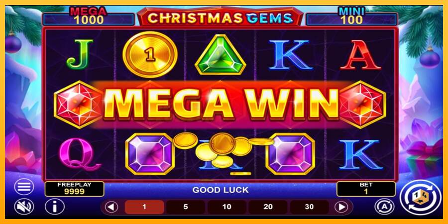 Christmas Gems Hold & Win mesin permainan untuk uang, gambar 3