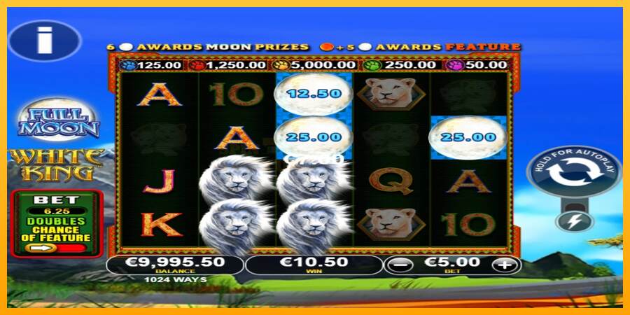 Full Moon: White King PowerPlay Jackpot mesin permainan untuk uang, gambar 2