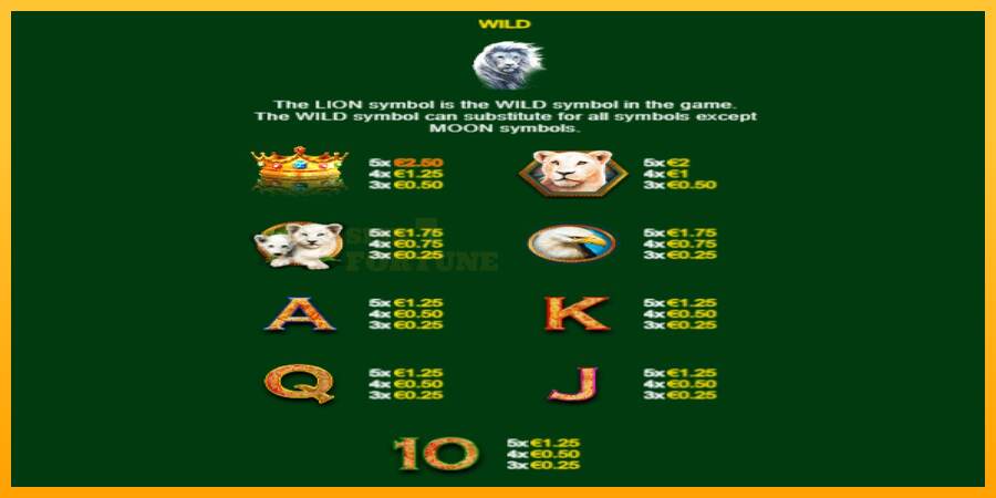 Full Moon: White King PowerPlay Jackpot mesin permainan untuk uang, gambar 6