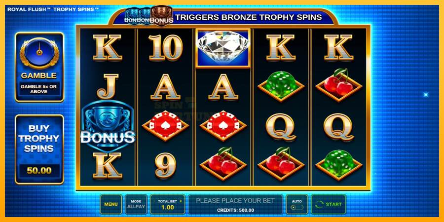 Royal Flush Trophy Spins mesin permainan untuk uang, gambar 1