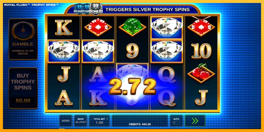 Royal Flush Trophy Spins mesin permainan untuk uang, gambar 2