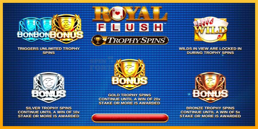 Royal Flush Trophy Spins mesin permainan untuk uang, gambar 3